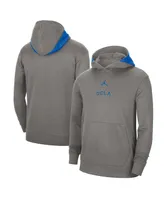 Men's Jordan Heather Gray Ucla Bruins Team Basketball Spotlight Performance Pullover Hoodie