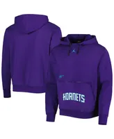 Men's Jordan Purple Charlotte Hornets Courtside Statement Edition Pullover Hoodie