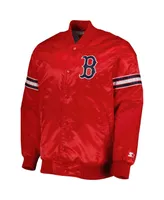 Men's Starter Red Boston Sox Pick and Roll Satin Varsity Full-Snap Jacket