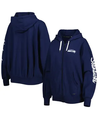 Women's Msx by Michael Strahan College Navy Seattle Seahawks Emerson Full-Zip Hoodie