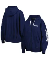 Women's Msx by Michael Strahan College Navy Seattle Seahawks Emerson Full-Zip Hoodie