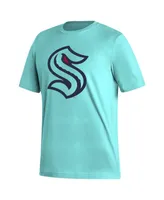 Men's adidas Brandon Tanev Teal Seattle Kraken Reverse Retro 2.0 Name and Number T-shirt