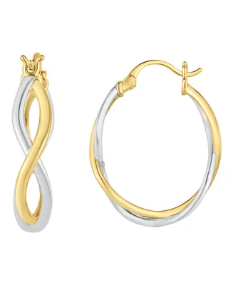 And Now This Two-Tone Woven Hoop Earring