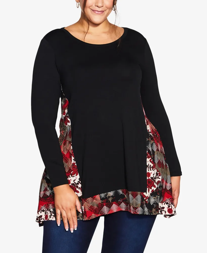 Avenue Plus Size Elsa Print Tunic