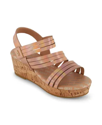 Dkny Big Girls Open Toe Wedge Sandals