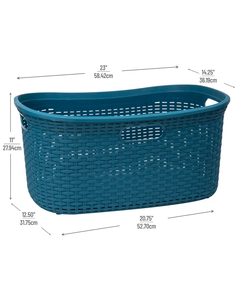 Mind Reader Basket Collection Laundry Basket, Cut Out Handles, Ventilated