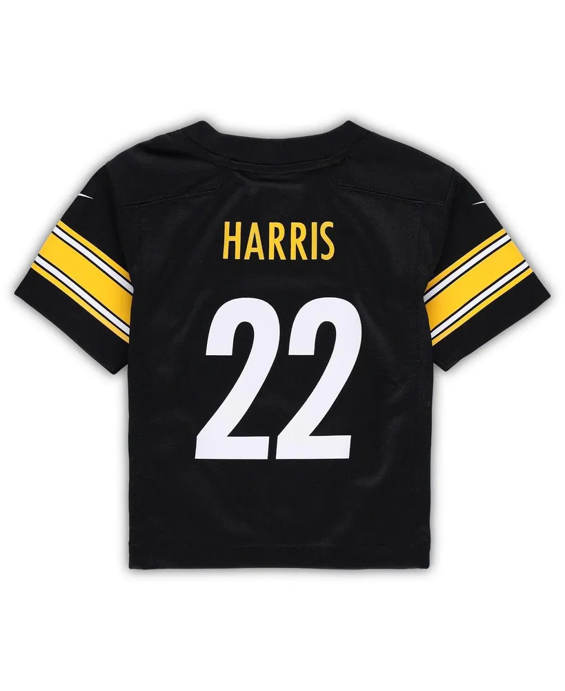 Infant Boys and Girls Nike Najee Harris Black Pittsburgh Steelers Player Game Jersey
