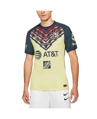 Men's Nike Yellow Club America 2021/22 Home Breathe Stadium Replica Jersey