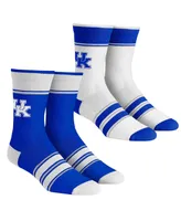 Youth Boys and Girls Rock 'Em Socks Kentucky Wildcats Multi-Stripe 2-Pack Team Crew Sock Set