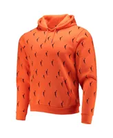 Men's The Wild Collective Orange Wnba Allover Logowoman Pullover Hoodie