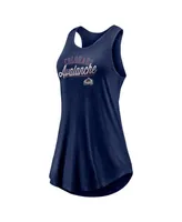 Women's Fanatics Navy Colorado Avalanche Simplicity Swing Racerback Scoop Neck Tank Top