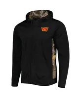 Men's Dunbrooke Black, Realtree Camo Washington Commanders Decoy Tech Full-Zip Jacket