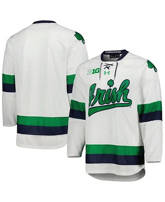 Men's Under Armour White Notre Dame Fighting Irish Team Replica Hockey Jersey