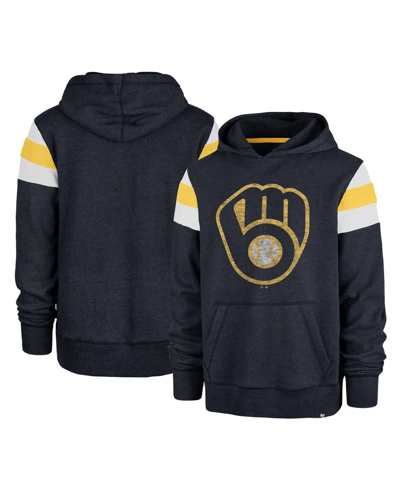 Men's Milwaukee Brewers '47 Navy Shortstop Pullover Hoodie