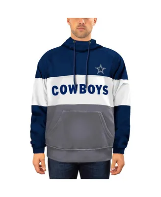 Men's New Era Navy and Gray Dallas Cowboys Big Tall Fleece Star Pullover Hoodie