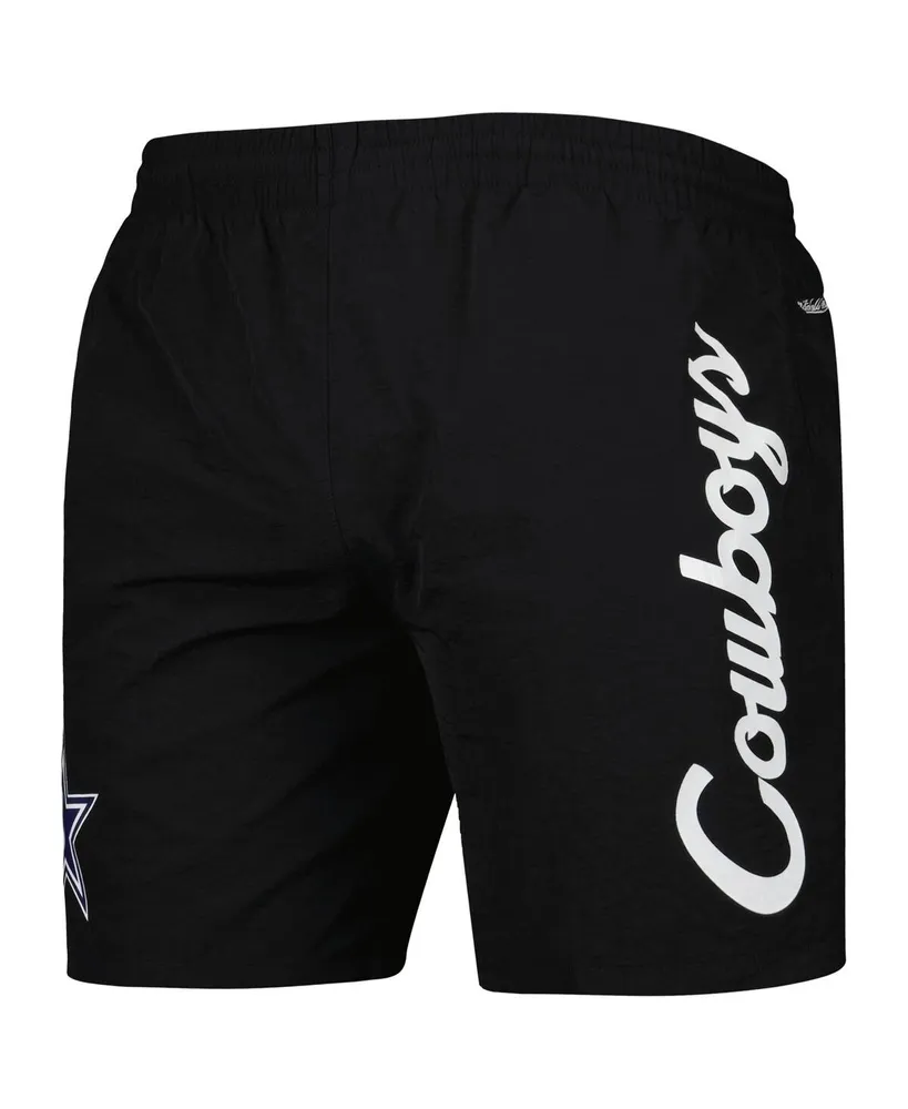 Men's Mitchell & Ness Black Dallas Cowboys Team Essentials Nylon Shorts