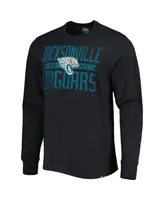 Men's '47 Brand Black Jacksonville Jaguars Wide Out Franklin Long Sleeve T-shirt