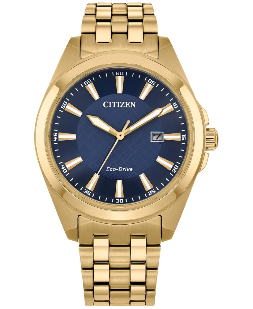 Citizen Eco-Drive Men's Peyten Gold-Tone Stainless Steel Bracelet Watch 41mm - Gold