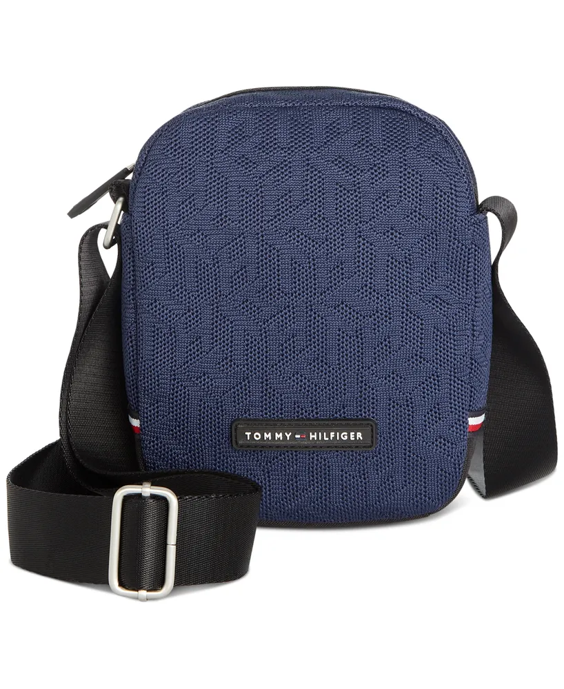 Tommy Hilfiger Men\'s Cube-Knit Logo Reporter Bag | Westland Mall