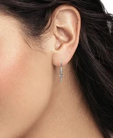 Polished Cross Drop Earrings in Sterling Silver, Created for Macy's