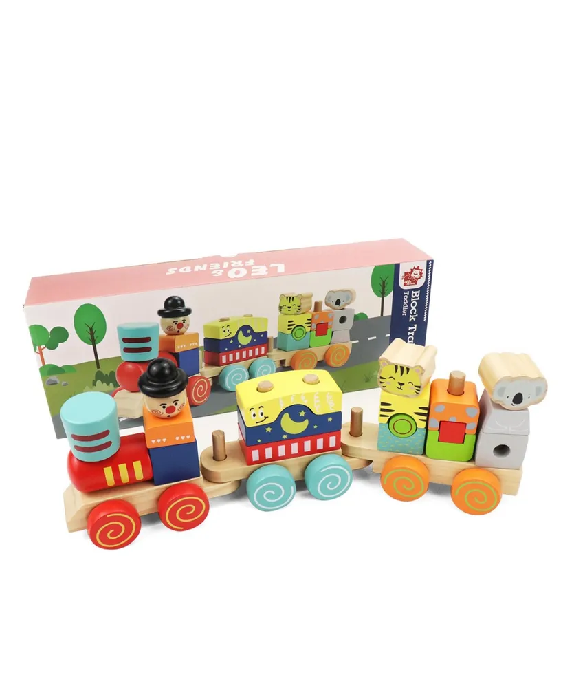 Leo & Friends Block Train Stacking Set