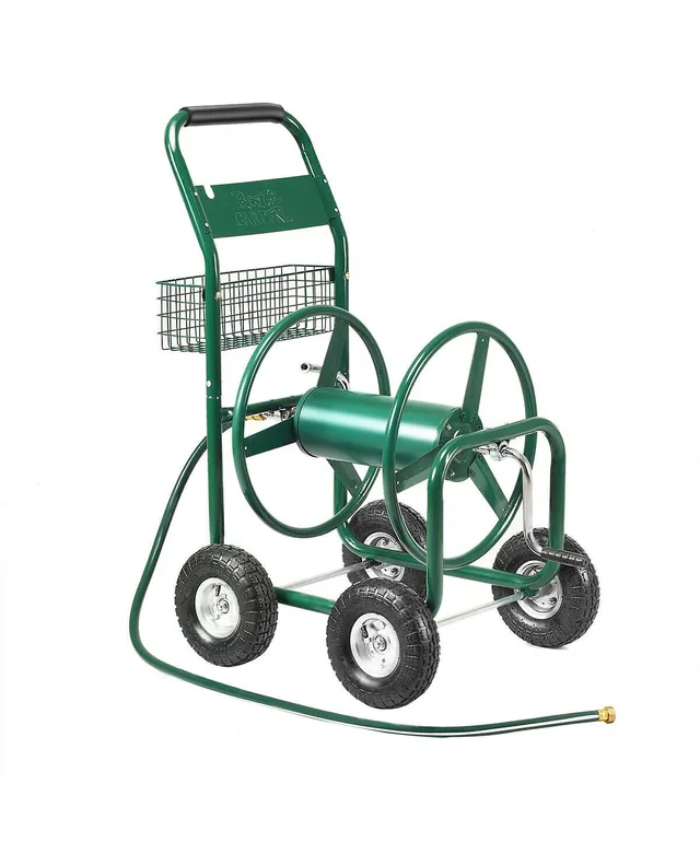 Costway Garden Water Hose Reel Cart 300FT Outdoor Heavy Duty Yard Planting  W/Basket