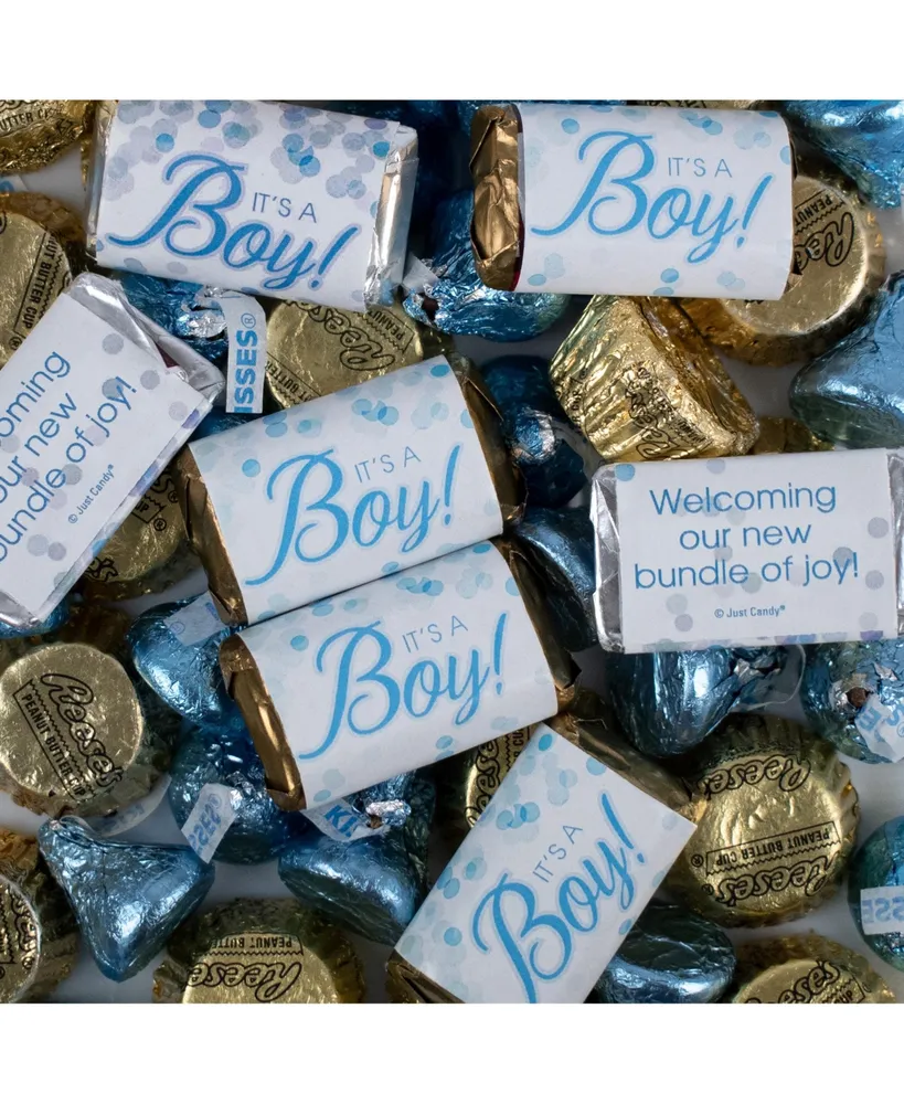 120 pcs It's a Boy Baby Shower Candy Party Favor Hershey's Chocolate Mix (2 lb, Approx. 120 Pcs)