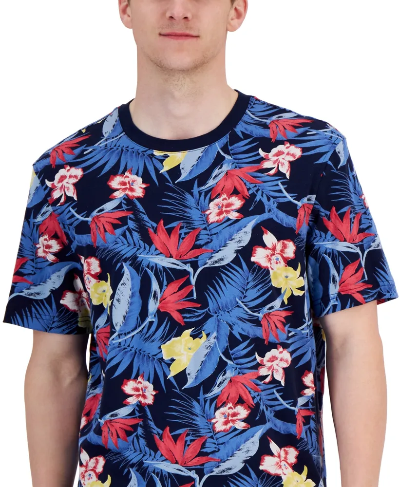 Club Room Men's Short-Sleeve Jose Tropical Graphic T-Shirt, Created for Macy's