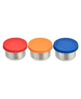LunchBots 1.5 oz Dips Stainless Steel Leak-Resistant Condiment Holders Assorted Color Silicone Lids