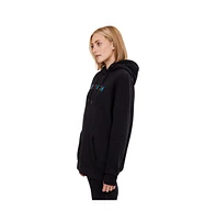 Bench Loxley womens hoodie black with rainbow foil logo at chest