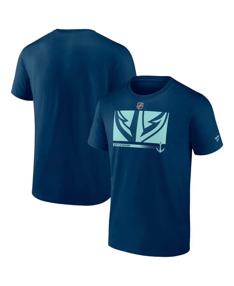 Men's Fanatics Deep Sea Blue Seattle Kraken Authentic Pro Core Collection Secondary T-shirt