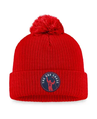 Men's Fanatics Alexander Ovechkin Red Washington Capitals 802 Career Goals Cuffed Knit Hat with Pom