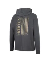 Men's Colosseum Charcoal Virginia Tech Hokies Team Oht Military-Inspired Appreciation Hoodie Long Sleeve T-shirt