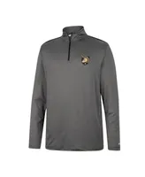 Men's Colosseum Charcoal Army Black Knights Logo Quarter-Zip Windshirt