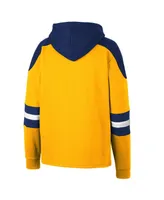 Men's Colosseum Gold West Virginia Mountaineers Lace-Up 4.0 Pullover Hoodie