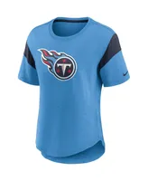 Women's Nike Light Blue Tennessee Titans Primary Logo Fashion Top