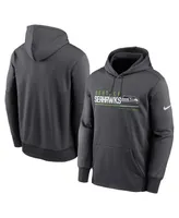 Men's Nike Anthracite Seattle Seahawks Prime Logo Name Split Pullover Hoodie