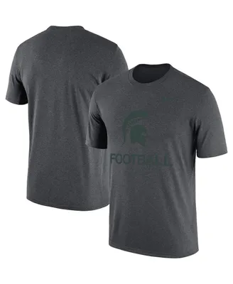 Men's Nike Heathered Charcoal Michigan State Spartans Team Football Legend T-shirt