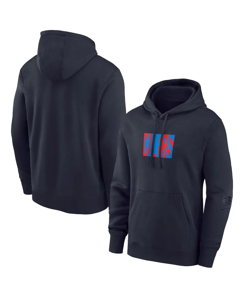 Men's Nike Blue Barcelona Fleece Pullover Hoodie