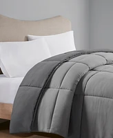 Home Design Lightweight Reversible Down Alternative Microfiber Comforter, Full/Queen, Exclusively at Macy's