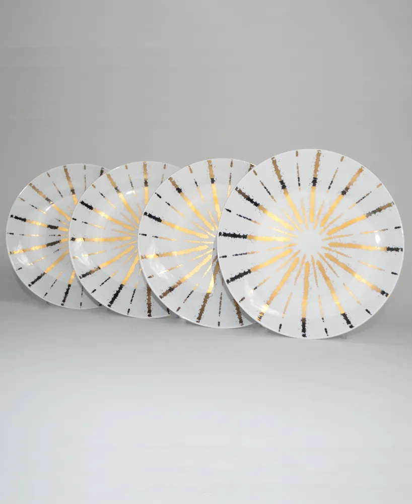 Euro Ceramica Luminaire Salad Plates, Set of 4