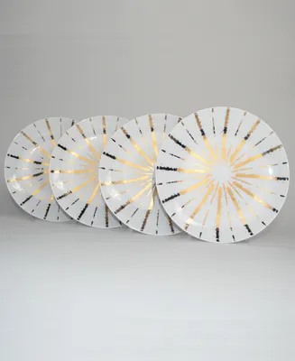 Euro Ceramica Luminaire Salad Plates, Set of 4