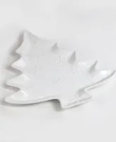 Euro Ceramica Winterfest Tree Platter