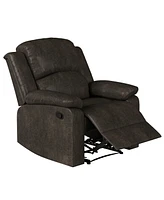 Relax A Lounger 34.75" Steel Dayton Faux Suede Manual Recliner