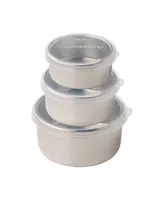 U-Konserve Stainless Steel Round Nesting Trio 3 Piece Set with Silicone Lids