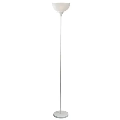 Floor Lamp By Light accents Standing Pole Light with White Lamp Shade