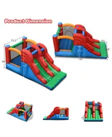 Bounce House 3-in-1 Dual Slides Jumping Castle Bouncer without Blower