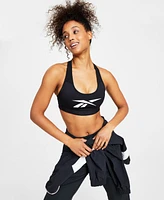 Reebok Women's Lux Vector Medium Impact Sports Bra, A Macy's Exclusive