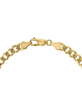 Effy Men's Black Spinel Cluster Plate Link Bracelet (2-3/8 ct. t.w.) in 14k Gold-Plated Sterling Silver