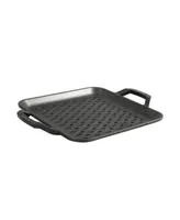 Lodge Cast Iron Chef Collection 11" Chef Style Square Grill Topper Cookware